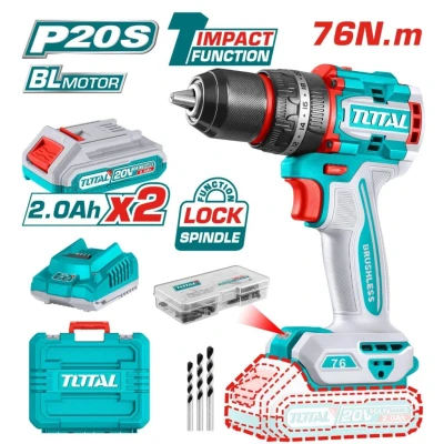 TOTAL TALADRO FUNCIÓN DE IMPACTO  20V UTIDLI20768 76N World Shop
