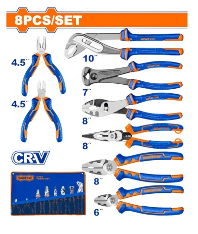 WADFOW  JUEGO DE HERRAMIENTAS MANUALES  8PCS   WPS1M08   World Shop