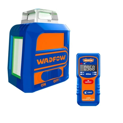WADFOW COMBO NIVEL LASER 5 LINEAS + MEDIDOR DE DISTANCIA  WLDK3901 World Shop