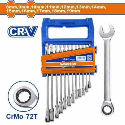WADFOW KIT LLAVE COMBINADA C/ TRINQUETE WSP4212 12PCS World Shop