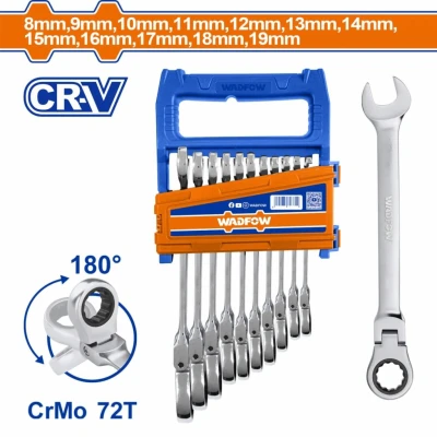 WADFOW SET  LLAVES  COMBINADA C/ TRINQUETE WSP5212 12PCS World Shop