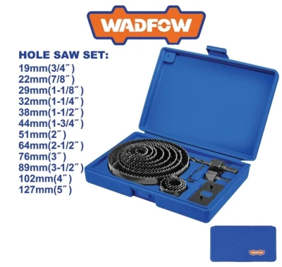 WADFOW JUEGO DE SIERRAS COPA PARA MADERA 16PCS WKJ4416  World Shop