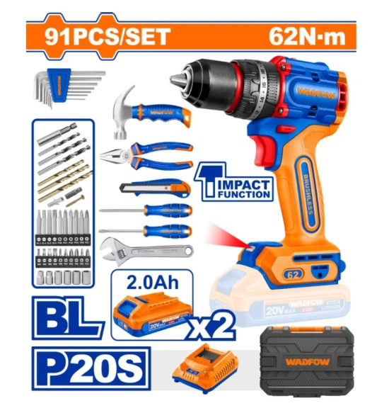 WADFOW KIT DE HERRAMIENTAS WDT4B91 91PCS World Shop