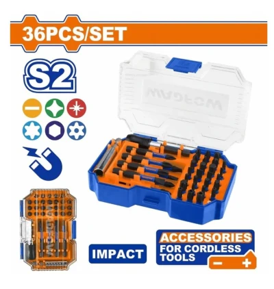 WADFOW JUEGO DE 36 PUNTAS DE DESTORNILLADOR  WBS4B36 World Shop