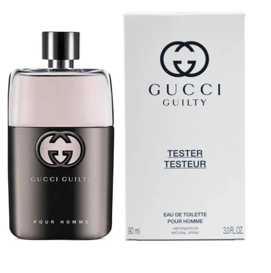 GUCCI GUILTY PERFUME MASCULINO  POUR HOMME EDT 90ML  TESTER World Shop