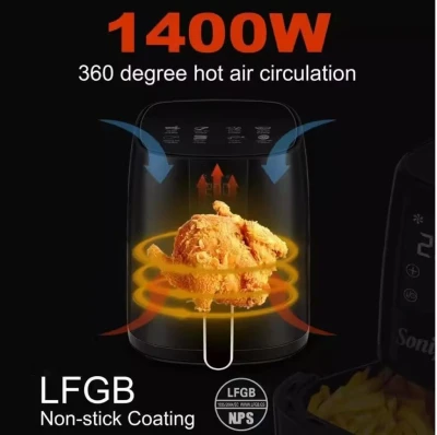 SONIFER FREIDORA DE AIRE DIGITAL 1400W  4.2L SF-1010 World Shop