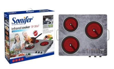 SONIFER ESTUFA ELÉCTRICA DE TRES QUEMADORES 3500W 220V SF-3067 World Shop
