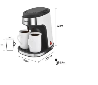 SONIFER CAFETERA ELÉCTRICA AUTOMÁTICA CAPACIDAD PARA 2 TAZAS   SF-3540  450 W World Shop