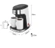 SONIFER CAFETERA ELÉCTRICA AUTOMÁTICA CAPACIDAD PARA 2 TAZAS   SF-3540  450 W World Shop