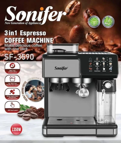 SONIFER CAFETERA ESPRESSO 3 EN 1 1350W 220V SF-3590 World Shop