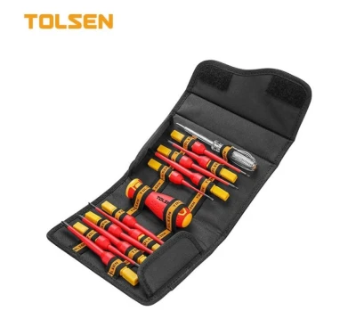 TOLSEN JUEGO DE DESTORNILLADORES COM AISLAMIENTO VDE 38017 13PCS World Shop