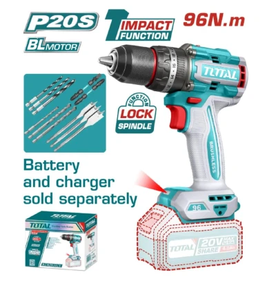TOTAL  TALADRO DE IMPACTO  20V 96NM  TIDLI209681 World Shop