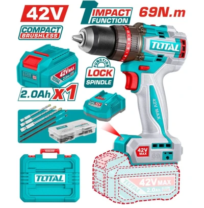 TOTAL TALADRO DE IMPACTO  42V 69NM  TIDLI426981 World Shop
