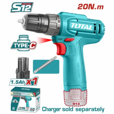 TOTAL TALADRO  12V TDLI12456 20NM 1BT World Shop