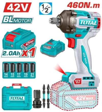 TOTAL  COMBO LLAVE DE IMPACTO 42V  TIWLI42461 World Shop