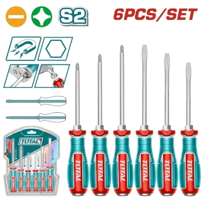 TOTAL JUEGO DE DESTORNILLADORES  6PCS   TGTST0606    World Shop