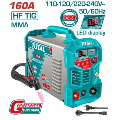 TOTAL  MÁQUINA DE SOLDAR 160A TIG/MMA  TIG16058  World Shop
