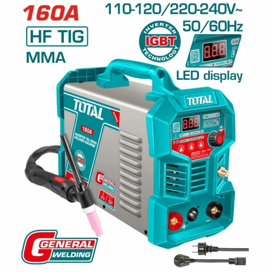 TOTAL  MÁQUINA DE SOLDAR 160A TIG/MMA  TIG16058  World Shop