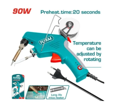 TOTAL PISTOLA DE SOLDAR CON ALIMENTADOR 900W  TET160732 World Shop