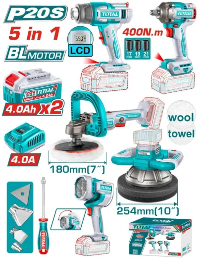 TOTAL COMBO 20V 5PCS  TOSLI250592 World Shop