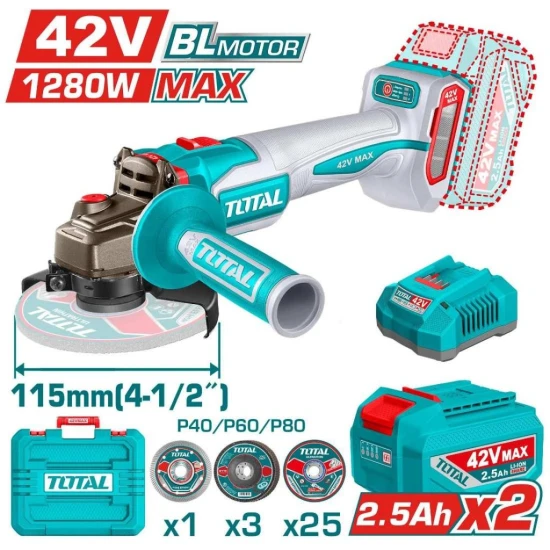 TOTAL  AMOLADORA ANGULAR 42V  TAGLI4128112 World Shop