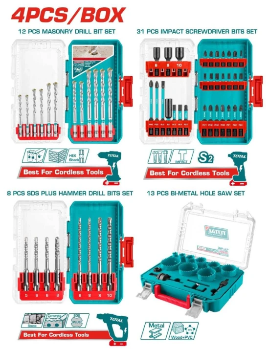 TOTAL COMBO DE BROCAS 4PCS  TOS26068 World Shop