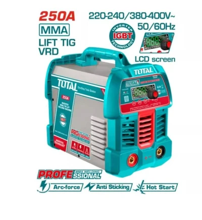TOTAL  MÁQUINA DE SOLDAR 250A  MMA/TIG  TW225089 World Shop