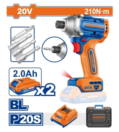WADFOW  ATORNILLADOR DE IMPACTO 210NM  20V WCD2B21  World Shop