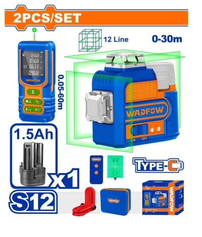 WADFOW  COMBO NIVEL LASER + MEDIDOR DE DISTANCIA   WLDK3902 World Shop