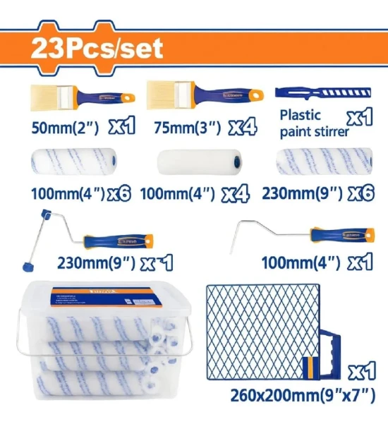 WADFOW JUEGO DE RODILLOS DE PINTURAS  23PCS   WCB3H23 World Shop