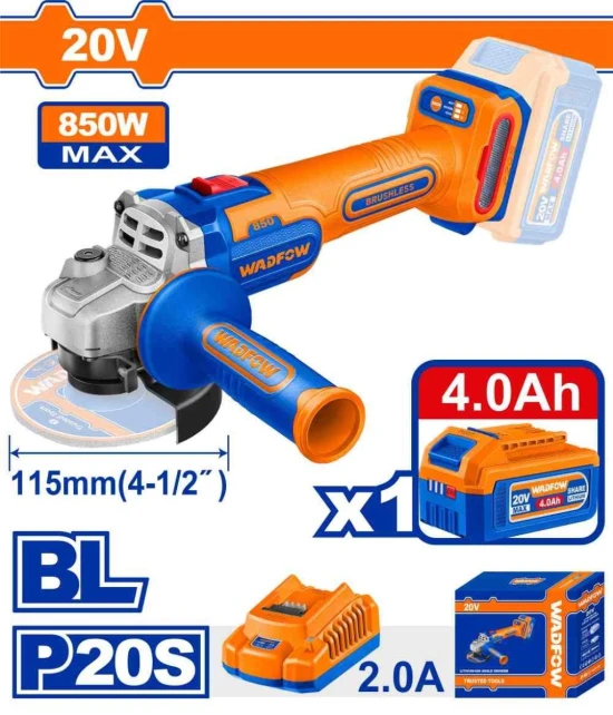 WADFOW  AMOLADORA ANGULAR 20V 115MM  UWLAP5421 World Shop