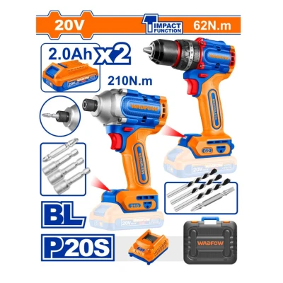 WADFOW  COMBO 2PCS TALADRO +ATORNILLADOR 20V  UWCK20277 World Shop WADFOW  COMBO 2PCS TALADRO +ATORNILLADOR 20V  UWCK20277 World Shop