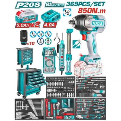 TOTAL CAJA DE HERRAMIENTAS  369PCS  THPTCS83692 World Shop