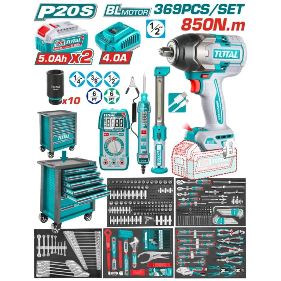 TOTAL CAJA DE HERRAMIENTAS  369PCS  THPTCS83692 World Shop