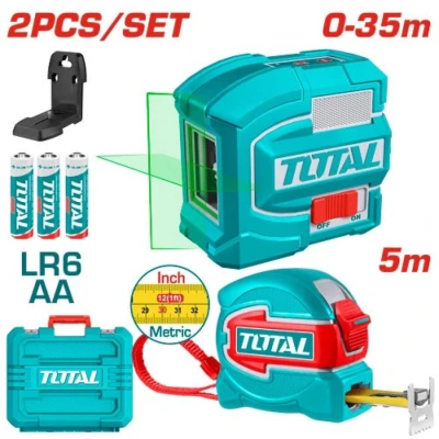 TOTAL COMBO LASER DE LINEA  + CINTA METRICA  2PCS TLL680081 World Shop TOTAL COMBO LASER DE LINEA  + CINTA METRICA  2PCS TLL680081 World Shop