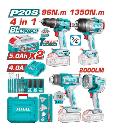 TOTAL  COMBO 4PCS 20V  TOSLI250608 World Shop TOTAL  COMBO 4PCS 20V  TOSLI250608 World Shop