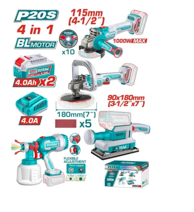 TOTAL COMBO 4PCS 20V  TOSLI250696 World Shop TOTAL COMBO 4PCS 20V  TOSLI250696 World Shop