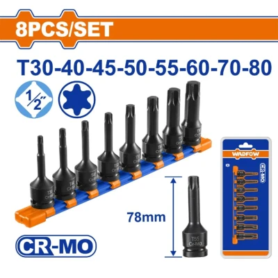 WADFOW DADOS DE IMPACTO TORX 8PCS CRMO  WMS4408   World Shop WADFOW DADOS DE IMPACTO TORX 8PCS CRMO  WMS4408   World Shop