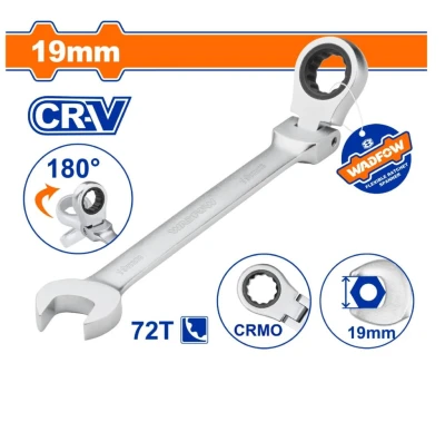 WADFOW  LLAVE COMBINADA CON RATCHET FLEXIBLE 19   WSP6119 World Shop