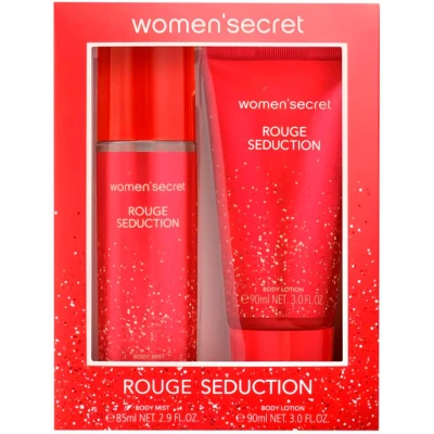 SET WOMEN SECRET ROUGE SEDUCTION BODY MIST  85ML+BODY LOTION 90ML World Shop
