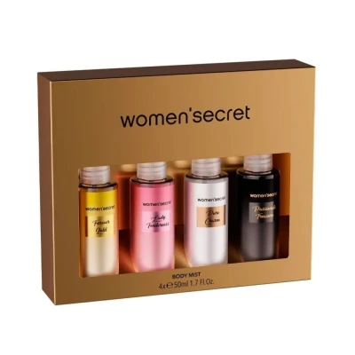 SET WOMEN SECRET COFFRET METALIC BODY MIST  4X50ML World Shop