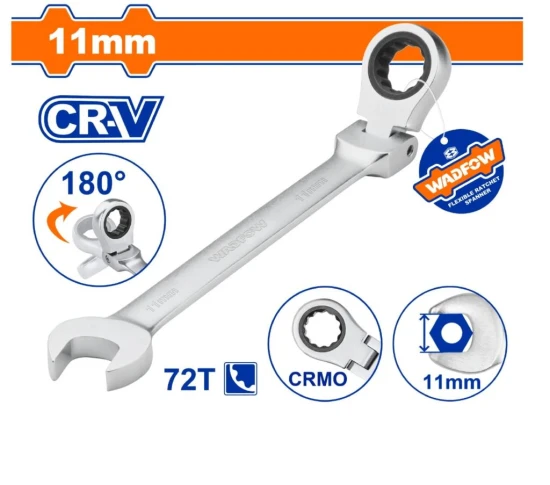WADFOW LLAVE COMBINADA CON  RATCHET FLEXIBLE 11MM 180° WSA6111 World Shop