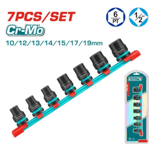 TOTAL  JUEGO DE DADOS DE IMPACTO 1/2DR. 7PCS  THKISD12073  World Shop