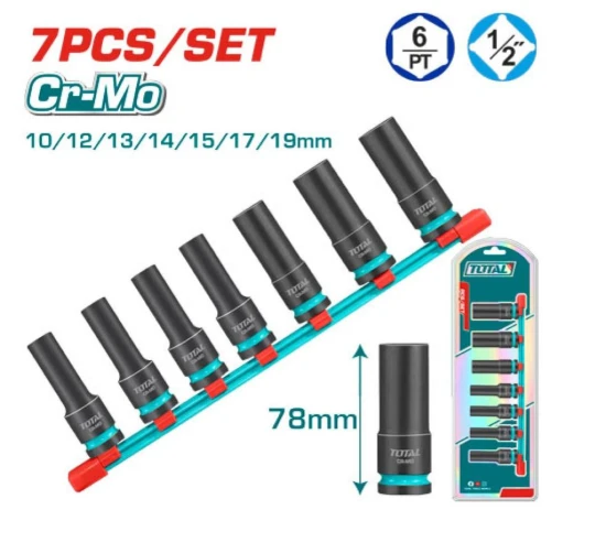 TOTAL JUEGO DE DADOS DE IMPACTO PROFUNDO 1/2 7PCS  THKISD12073L  World Shop