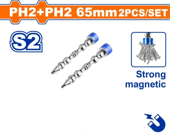 WADFOW PUNTAS DE DESTORNILLADOR MAGNÉTICAS 2PCS  WSV8K01 World Shop