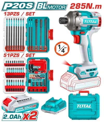 TOTAL COMBO LLAVE DE IMPACTO +PUNTAS  TOSLI250784 World Shop