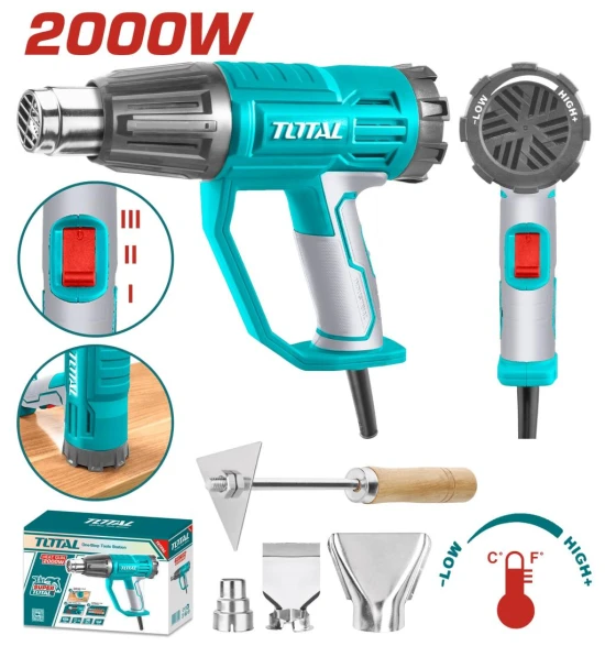 TOTAL  PISTOLA DE CALOR 2000W  TB20045 World Shop
