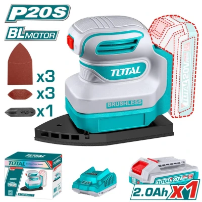 TOTAL LIJADORA 20V MOTOR SIN ESCOBILLAS  TPSLI20241 World Shop