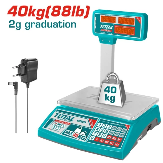 TOTAL BALANZA ELECTRÓNICA 40KG TESA3402 World Shop