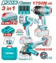 TOTAL COMBO 3PCS LLAVE+ AMOLADORA+ LAMPARA DE TRABAJO 20V TOSLI250593 World Shop